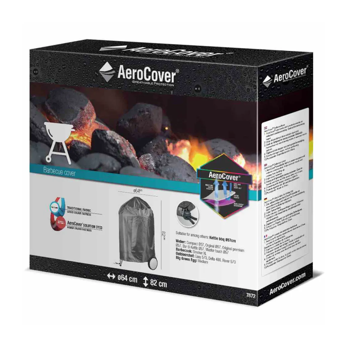 AeroCover Schutzhülle für Grillgeräte Durchmesser 57 cm anthrazit