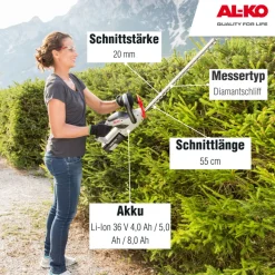 AL-KO Akku-Heckenschere 36 V HT 4055