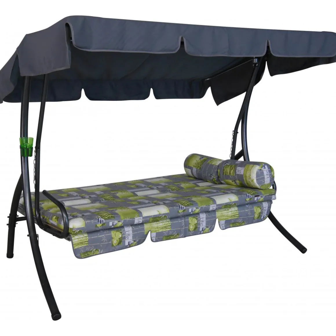 Angerer Freizeitmöbel GmbH Hollywoodschaukel „Trend Bambus“, grau