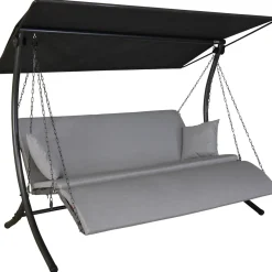 Angerer Freizeitmöbel GmbH Hollywoodschaukel 3-Sitzer Luxus Zip granit
