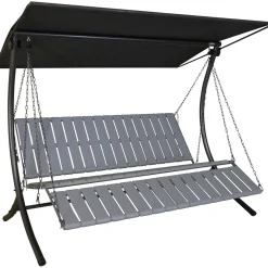 Angerer Freizeitmöbel GmbH Hollywoodschaukel 3-Sitzer Luxus Zip granit