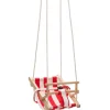 Bambini Schaukel rot-weiss