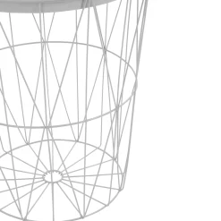 Beistelltisch weiß Stahl