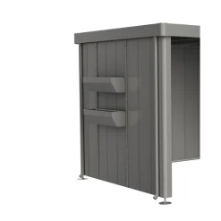 Biohort FloraBoard zu Seitendach Gerätehaus Neo quarzgrau-metallic