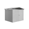 Biohort Gerätehaus Panorama Größe P3 silber-metallic mit Standardtür
