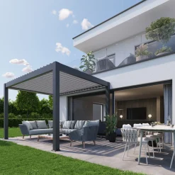 Biohort Pergola Gr. 3 x 3,5 dunkelgrau/silber-metallic