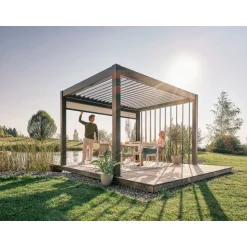 Biohort Pergola Gr. 4 x 3 dunkelgrau/silber-metallic