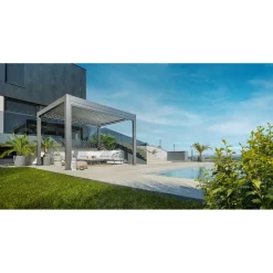 Biohort Pergola Gr. 3,5 x 3 quarzgrau/silber-metallic