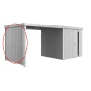 Biohort Seitenwand für Seitendach zu Gerätehaus Neo Gr. 2A/2B/2C/2D silber-metallic