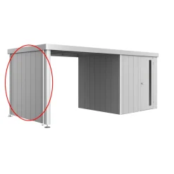 Biohort Seitenwand für Seitendach zu Gerätehaus Neo Gr. 2A/2B/2C/2D silber-metallic