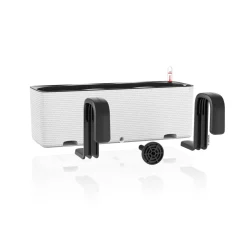 Blumenkasten Balconissima Color mit Halterung 40 cm weiß