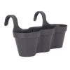 Blumenkasten Capri Triple Kunststoff anthrazit