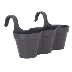 Blumenkasten Capri Triple Kunststoff anthrazit