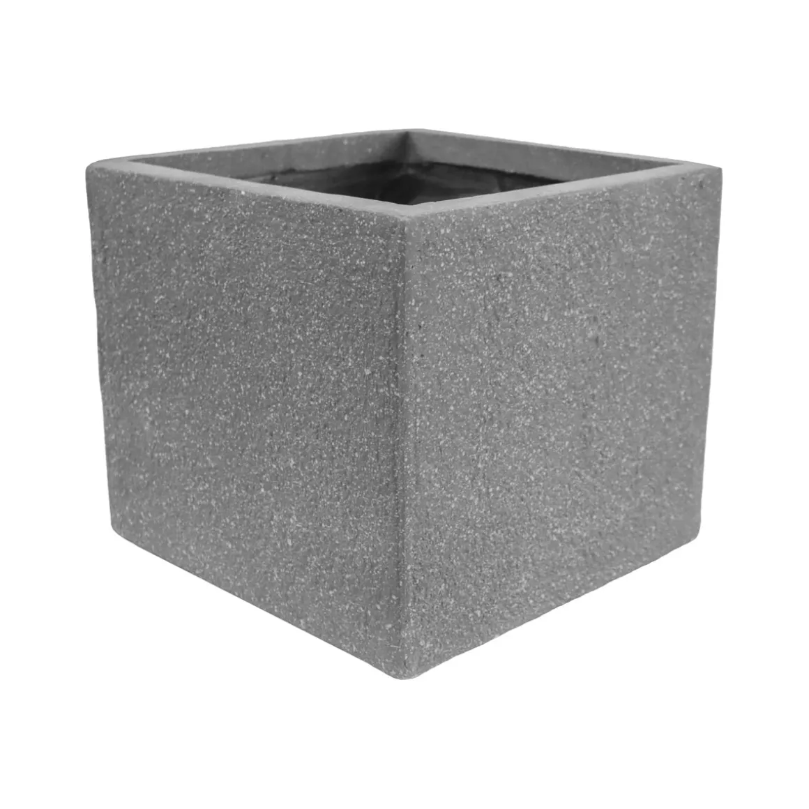 Blumenkasten Sandstone mit Ablaufloch eckig grau 43 x 41 cm
