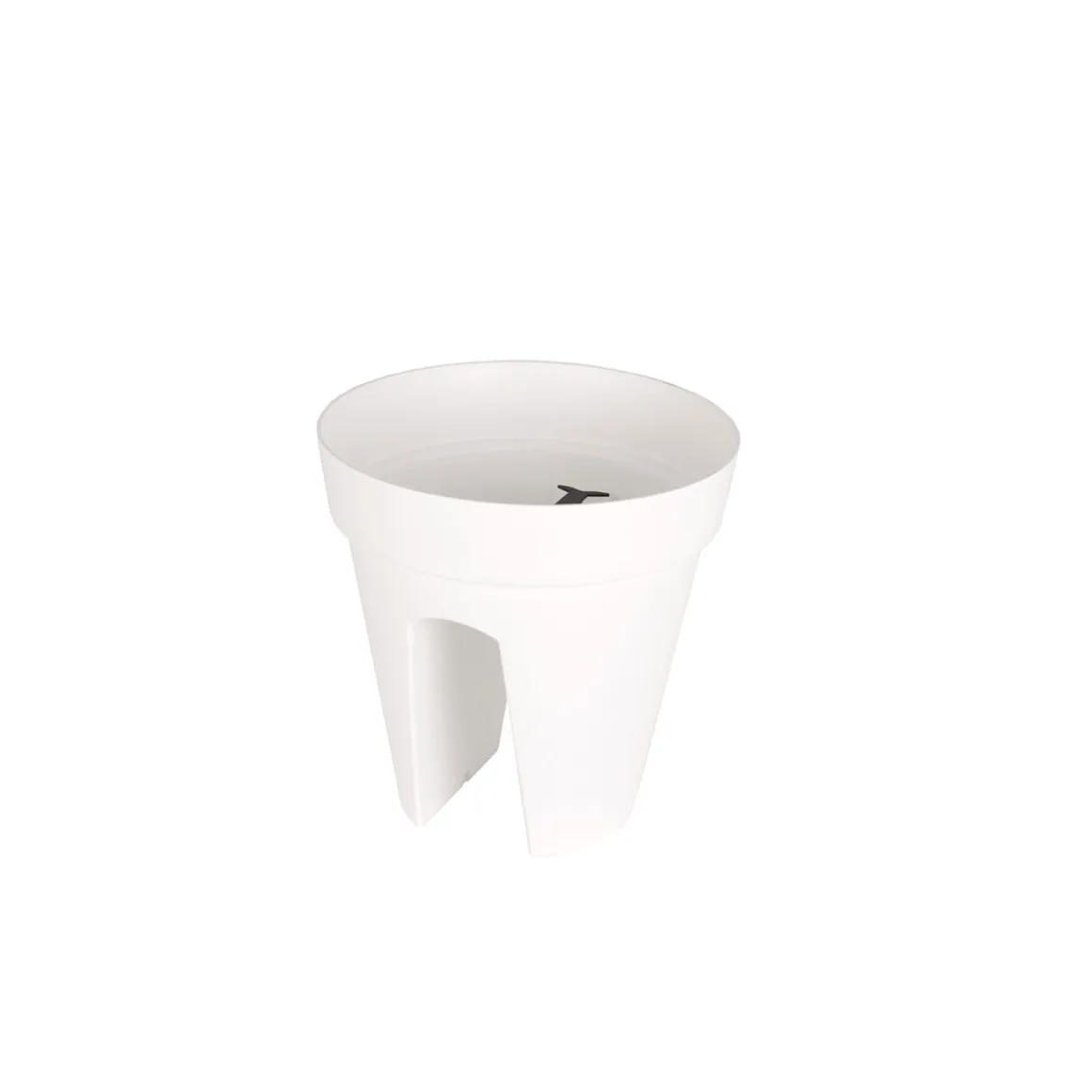 Blumentopf Capri Balkon rund weiß