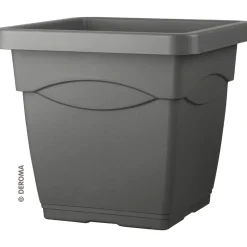 Blumentopf Quadro Day R 45 cm anthrazit