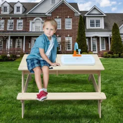 Coemo Kindersitzgruppe und Matschtisch „Robin“, mit Waschbecken