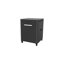 COZZE Outdoor Rolltisch für die Außenküche mit zwei zusammenklappbaren Seitentischen und Gasflaschenstütze