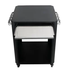 COZZE OutdoorTisch 60 x 60 x 83,5 cm Ausziehtisch in Edelstahl und 4 Räder