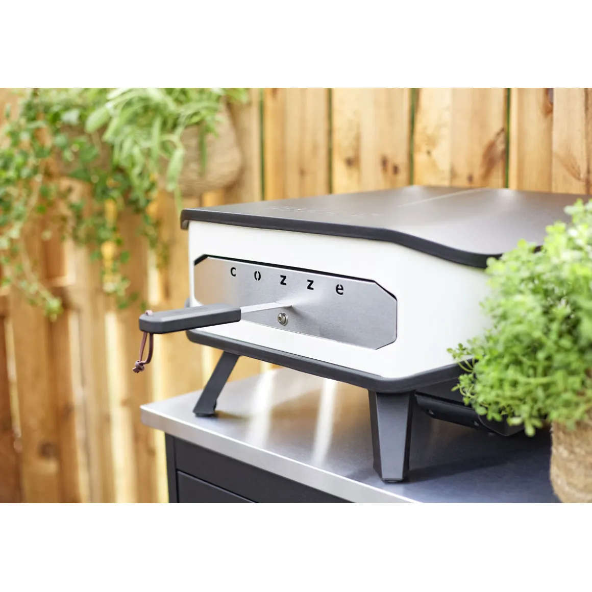 COZZE Pizzaofen Elektro 230V mit Tür und Pizzastein 2200 W