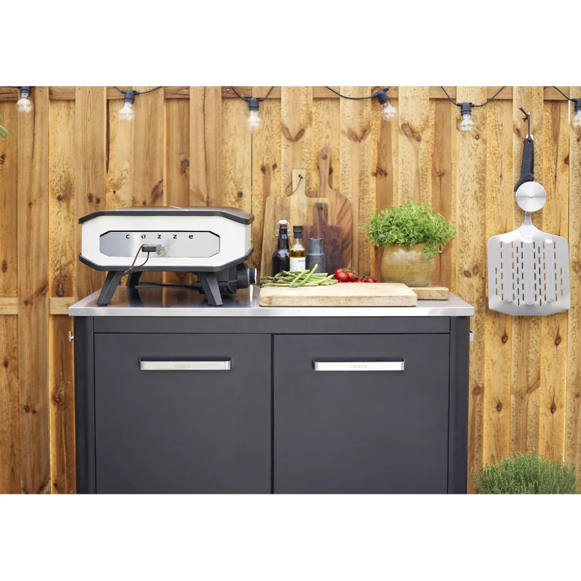 COZZE Pizzaofen Elektro 230V mit Tür und Pizzastein 2200 W