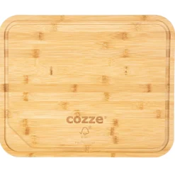 COZZE Pizzaschneidebrett Bambus 430 x 350 x 20 mm