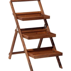 dobar Blumentreppe klappbar 50 x 102 x 46 cm braun