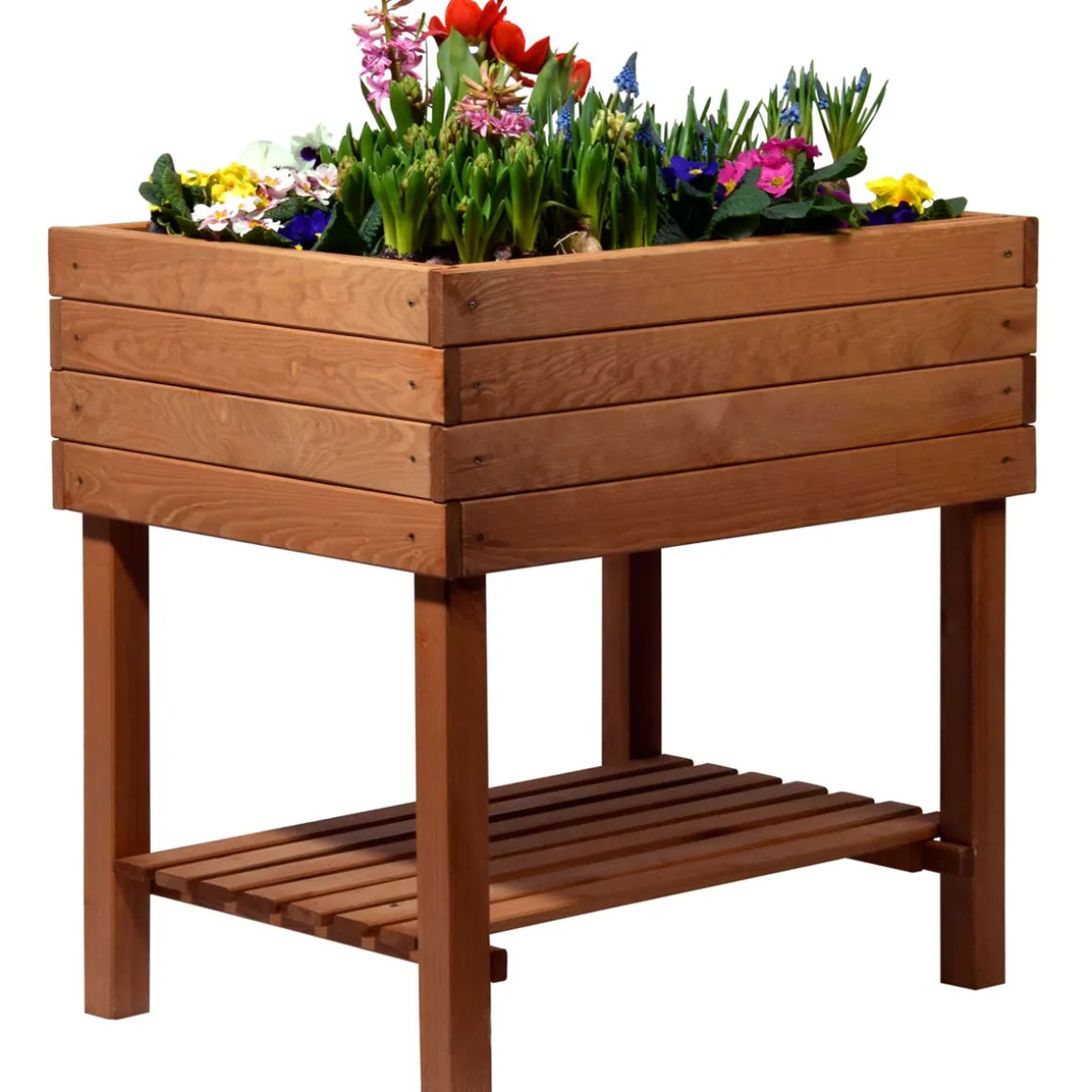 dobar Breites Hochbeet 80 x 80 x 58 cm braun