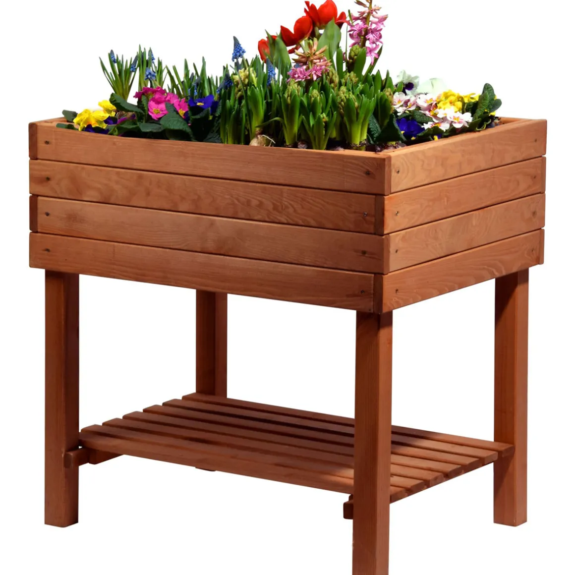 dobar Breites Hochbeet 80 x 80 x 58 cm braun