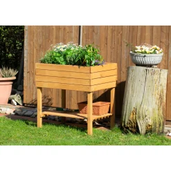 dobar Breites Hochbeet 80 x 80 x 58 cm braun
