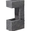 dobar Design-Gartenbrunnen mit Pflanzkasten 20,5 x 70 x 39 cm grau