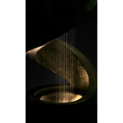 dobar Design-Gartenbrunnen mit LEDs Durchmesser 31,5 x 79,5 cm grau