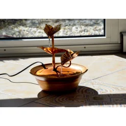 dobar Design-Zimmerbrunnen 22,5 x 23,5 x22,5 cm braun