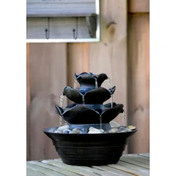 dobar Design-Zimmerbrunnen 22,2 x 20,6 x 22,2 cm schwarz