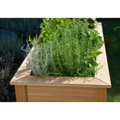 dobar Großes Hochbeet 150 x 65 x 60 cm beige