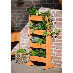 dobar Hochbeet 55 x 125 x 40 cm braun