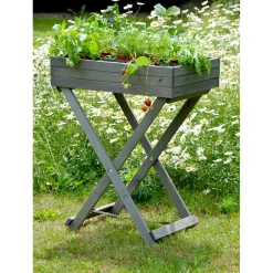dobar Hochbeet faltbar 58 x 38 x 75 cm grau