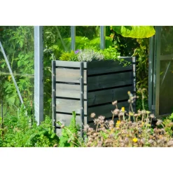 dobar Hochbeet mit Stecksystem 79 x 79 x 37 cm grau