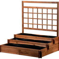 dobar Hochbeet Peru 110 x 115 x 88 cm braun