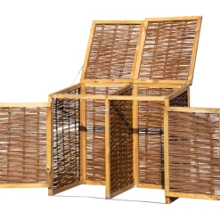 dobar Holz-Mülltonnenbox 125 x 80 x 115 cm braun