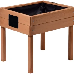 dobar Kinderhochbeet mit Kreidetafel 50 x 45 x 40 cm braun