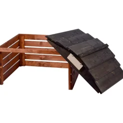 dobar Mährobotergarage 78,5 x 74 x 52,5 cm braun-schwarz