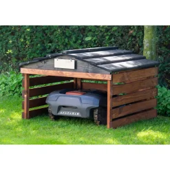 dobar Mährobotergarage 78,5 x 74 x 52,5 cm braun-schwarz