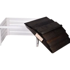 dobar Mährobotergarage 78,5 x 74 x 52,5 cm weiß-schwarz