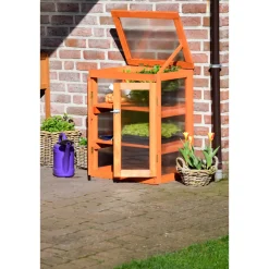 dobar Mini-Gewächshaus 58 x 76 x 43 cm braun