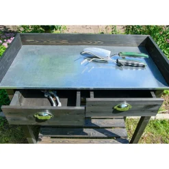 dobar Pflanztisch 79 x 90 x 39 cm schwarz