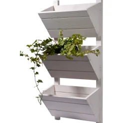 dobar Wandbeet 3-stufig 38 x 79 x 17,5 cm weiß