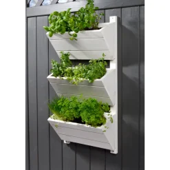 dobar Wandbeet 3-stufig 38 x 79 x 17,5 cm weiß