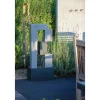 dobar XL Design-Gartenbrunnen mit LEDs 21,5 x 90,5 x 40,5 cm grau
