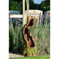 dobar XL Design-Gartenbrunnen 28 x 78 x 33 cm braun/grün